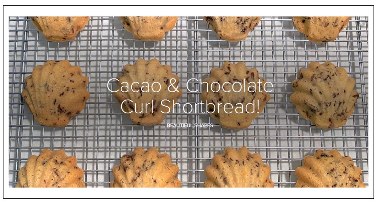 Valrhona Cacao Nib & Chocolate Curl Shortbread
